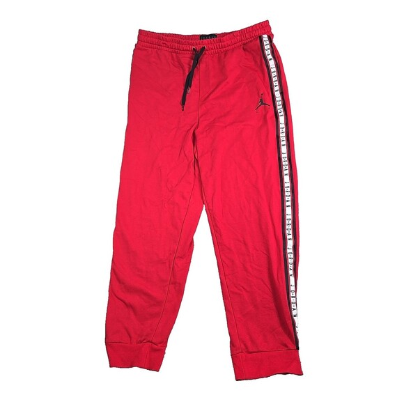 Air Jordan Jumpman Basketball Jogger Pants Mens Size XL Red HBR Taped Athletic